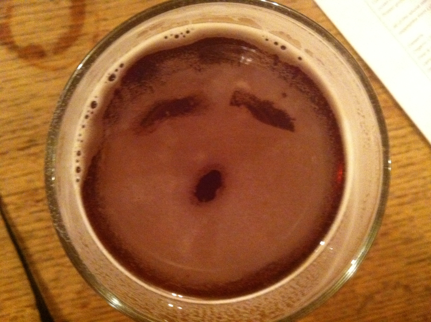 pareidolia, face in beer, found, faces in stuff,